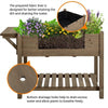Raised Bed for Garden Wooden Outdoor Planter Box for Greenhouse with Grow Grids