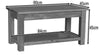 Large Oak Coffee Table | Solid Wood Rectangular TV Stand | Lounge Storage