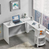 L-shaped Corner Computer Desk Table Workstation Shelves Home Office W/ Shelves