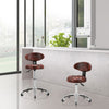 2x PU Leather Padded Barber Stools Rolling Swivel Salon Spa Hairdresser Chair