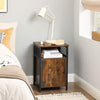 Vintage Industrial Side Table Bedroom Cabinet Storage Unit Rustic Style Metal