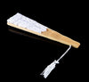 White LACE FAN Folding Hand Held Dance Party Wedding Event Flower Fancy Dress UK