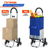 2 IN 1 35L Folding Shopping Trolley Truck Grocery Luggage Carrier Bag 2 Wheels