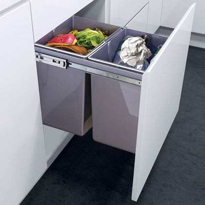 Pull Out Kitchen Waste Bin Recycling Bin Cabinet Cupboard Front Mounted Fixing