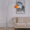 Chic Curved Dome Lampshade Arched Floor Lamp Adjustable Pedal Switch Living Room
