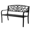 UK METAL GARDEN BENCH 2 3 SEAT OUTDOOR DECORATIVE CAST IRON BENCH BACKREST PATIO