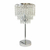 Modern Chrome Acrylic Crystal Jewelled Table Lamp or Bedside Light
