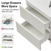Modern Bedside Table Cabinet with 2 Drawers Nightstand Bedroom White Black NEW