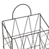 Magazine Newspaper Wire Basket Wall Mounted Post Storage Rack Organizer Office