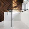 Black Shower Enclosure Screen With 180° Flipper Walk In Wet Room 8mm NANO Glass