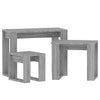 Nesting Coffee Tables Side End Tables Living Room Modern Concrete Grey Set of 3