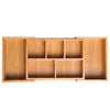 Bamboo Expandable Organiser Drawer Inserts Wooden Storage Holder Office