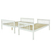 White Double Bed Bunk Bed Triple 3 Pine Wood With Stairs Kids Children Bed Frame