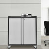 Rolling Filing Cabinet Lockable Office File Document Storage Cupboard with Keys