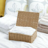 Small Natural Paper Rope Storage Baskets Boxes Hampers with Lids WB-9694S