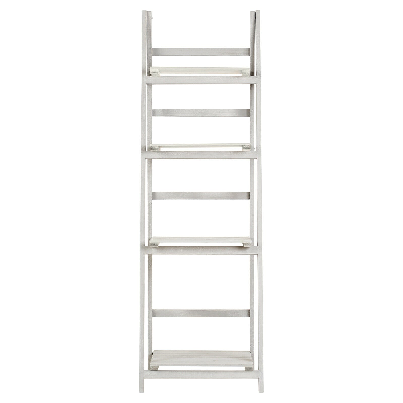 Hartleys Grey 4 Tier Folding Ladder Storage Home Display Shelf Bedroom/Bathroom