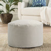 Fabric Round Ottoman Footstools Foot Rest Stool Pouffe Living Room Furniture NEW