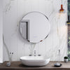 Round LED Bathroom Mirror RGB Backlit Dimmable Illuminated Lights Demister 600mm