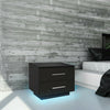 Modern Bedside Table Cabinet Chest of Drawers Nightstand 2 Drawers Bedroom ME