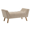 Modern Hallway Window Seat Chenille Fabric Footstool Chaise Lounge Coffee Table