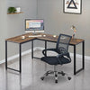 L-shaped Corner Computer Desk Office Workstation Metal Leg Home Table&Stand MDF