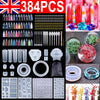 384PCS Resin Casting Molds Silicone DIY Jewelry Pendant Mould Kit Casting Craft