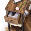 Nightstand 3-Tier Bedside Table Sofa Side Table Narrow End Tables