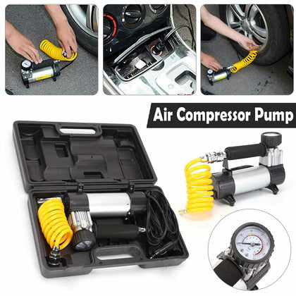 12V HEAVY DUTY PORTABLE ELECTRIC CAR TYRE INFLATOR 150PSI AIR COMPRESSOR PUMP UK