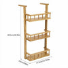 Bamboo Wooden Refrigerator Rack Wall Hanging Shelf Kitchen Storage Free Standing