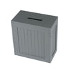 Wooden gray Crisp Finish Small Toilet Cleaning Product Storage Tidy Box Unit