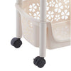 4 Tier Vegetable Trolley Fruit Storage Basket Rack With Wheels Kitchen Bathroom