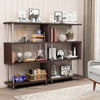 Bestier Modern 4 Tier S Shaped Bookshelf Book case with open storage 80x116 cm