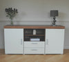 Large 2 Door 2 Drawer Sideboard Black White Grey Cupboard TV Cabinet Furniture