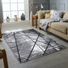 GREY BLACK MODERN DESIGN RUG SOFT LARGE LIVING ROOM FLOOR BEDROOM CARPET RUGS
