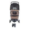 PawHut Coffee Pet Stroller Dog Cat Puppy Jogging Pushchair Carrier w/ 3 Wheels