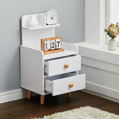 Bedside Table Cabinet End table Nightstand W/Drawer Storage Bedroom Furniture UK