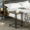 End Table Industrial Sofa Table Side Table for Coffee Laptop Table Rustic Brown