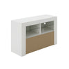 Modern TV Unit Stand Cabinet High Gloss Doors Sideboard Living Room LED Light