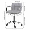 Swivel Office Chair Padded Seat Faux PU Leather Computer Chair Adjustable Height