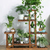 38" Wood Flower Plant Pot Shelf Stand Outdoor Patio Florist Ladder Display Rack