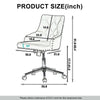 Office Chair Swivel Velvet Padded Seat Home Computer Desk Armchair Adjustable UK