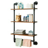 Industrial Pipe Bathroom Wall Mounted Floating Shelf with Towel Holder