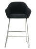 High Quality Design Velvet / Chrome Breakfast Bar Stool Bar Kitchen Chair 95cm