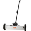 18in Magnetic Sweeper with Wheels 45lbs Rolling Sweeper Lawn Yard Grass