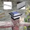 Solar Powered 6 LED Deck Post Light Garden Cap Square Fence Landscape White Lamp
