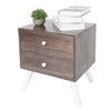 Wooden Bedside Table Bedroom Cabinet Nightstand With Drawer White Leg Furniture