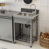 Commercial Single Bowl Catering Sink Stainless Steel Kitchen Stand Wash Unit