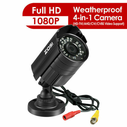 ZOSI 1080P Home Surveillance Camera 4in1 3000TVL HD CCTV Security Camera Outdoor