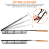 2PCS Portable BBQ Grilling Basket Non-Stick Barbecue Clip Grill Tool Accessories
