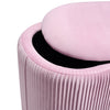 Bedroom living room Bench Storage Ottoman Stool Velvet Padded Footstool Pouffe